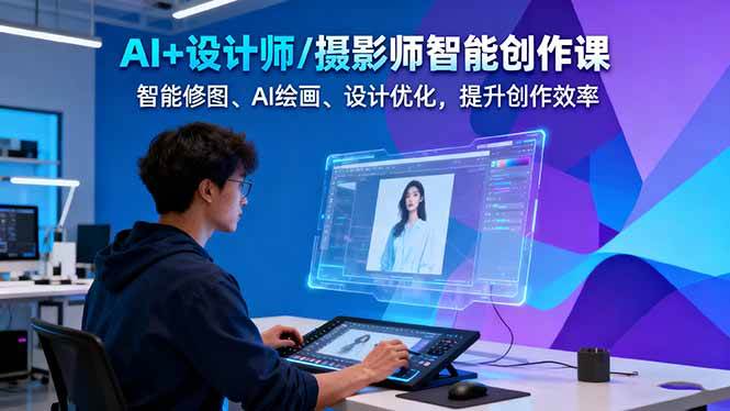 （16398期）AI+设计师/摄影师智能创作课：智能修图、AI绘画、设计优化，提升创作效率-小妖精资源网