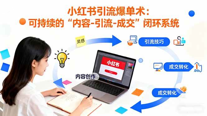 （16362期）小红书引流爆单术：构建一套低成本 可持续的“内容-引流-成交”闭环系统-小妖精资源网