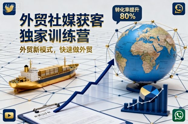 外贸社媒获客独家训练营，外贸新模式，快速做外贸-小妖精资源网