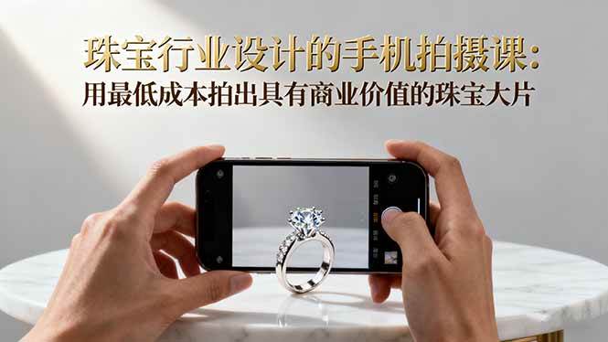 （16385期）珠宝行业设计的手机拍摄课：用最低成本拍出具有商业价值的珠宝大片！-小妖精资源网