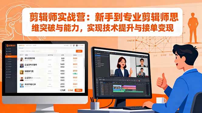 （16347期）剪辑师实战营：新手到专业剪辑师思维突破与能力，实现技术提升与接单变现-小妖精资源网