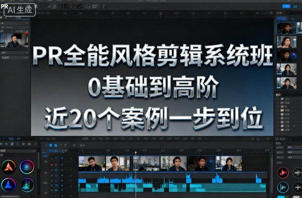 PR全能风格剪辑系统班，0基础到高阶，近20个案例一步到位-小妖精资源网