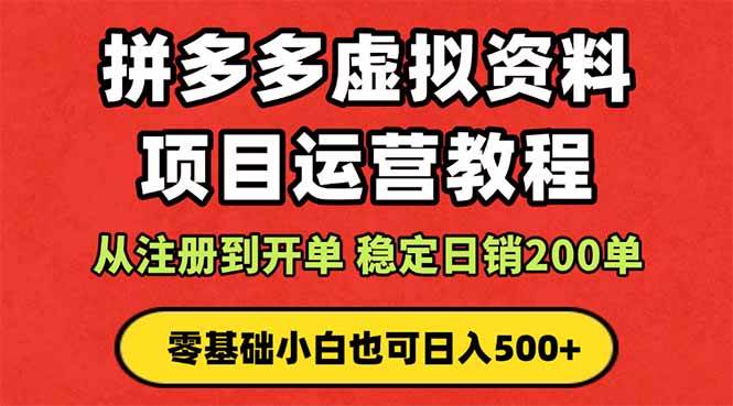 （16220期）拼多多开店运营课程： 蓝海变现玩法，轻松实现睡后收入 零基础小白也可…-小妖精资源网