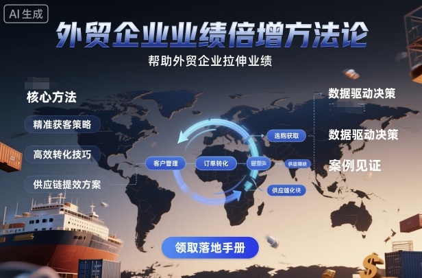 外贸企业业绩倍增方法论，帮助外贸企业拉伸业绩-小妖精资源网